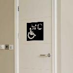 Voorbeeld van de muur stickers: WC Dymo Invalides (Thumb)